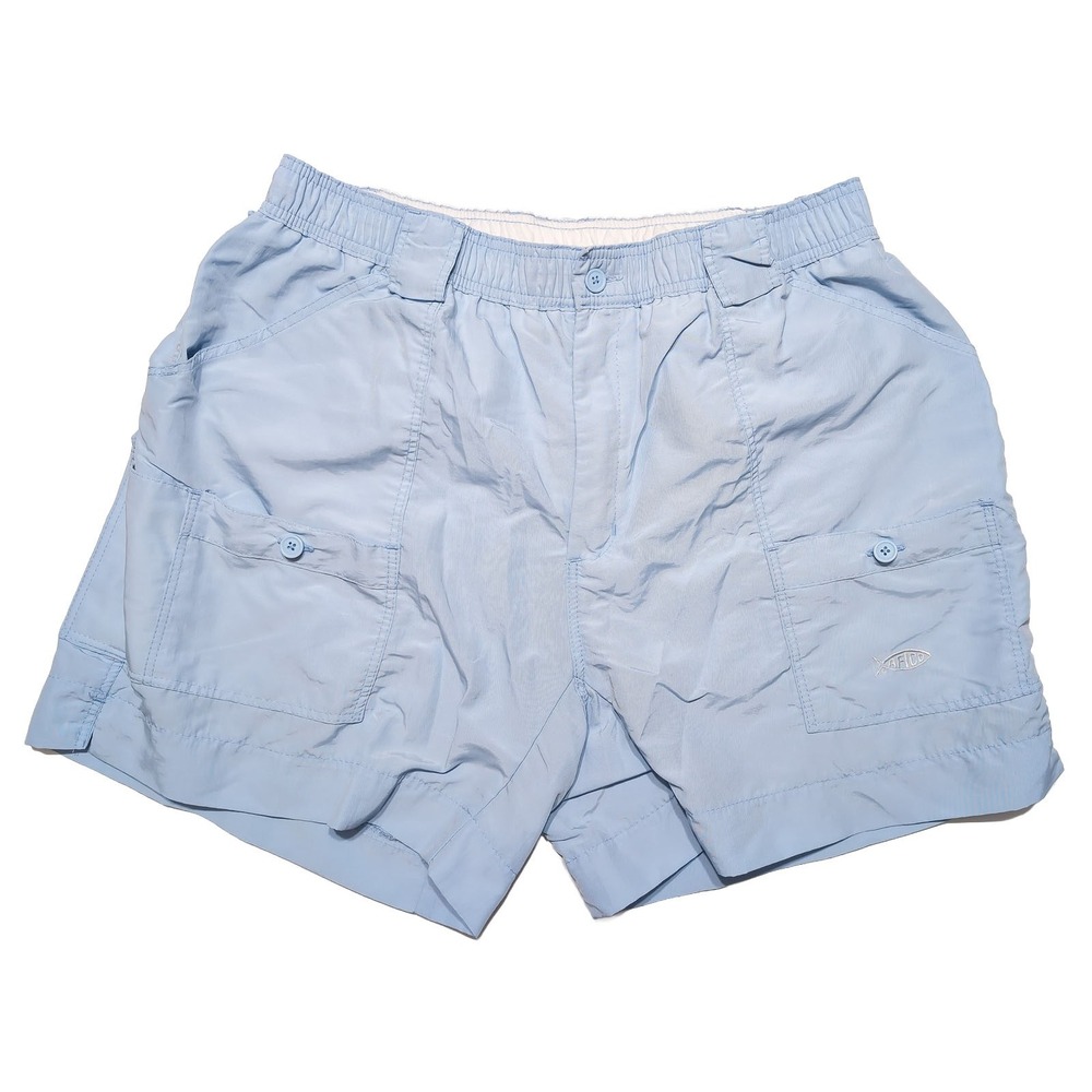 AFTCO Fishing Shorts Mens 38 Light Blue Excellent 5.5 Inseam Nylon Cargo